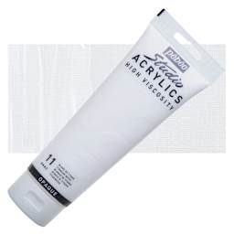 Pebeo High Viscosity Acrylic - Titanium White, 250 ml tube and swatch