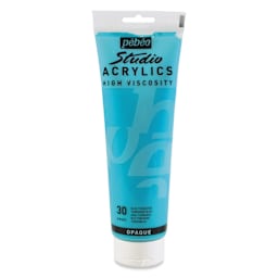 Pebeo High Viscosity Acrylics - Turquoise Blue, 250 ml, Tube (Front)