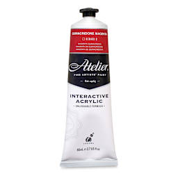 Chroma Atelier Interactive Artists' Acrylics - Quinacridone Magenta, 80 ml tube