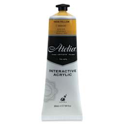 Chroma Atelier Interactive Artists' Acrylics - India Yellow, 80 ml tube