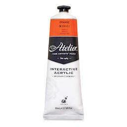 Chroma Atelier Interactive Artists' Acrylics - Orange, 80 ml tube