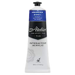 Chroma Atelier Interactive Artists' Acrylics - Cerulean Blue, 80 ml tube
