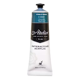 Chroma Atelier Interactive Artists' Acrylics - Pthalo Green, 80 ml tube