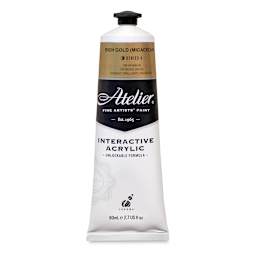 Chroma Atelier Interactive Artists' Acrylics - Rich Gold, 80 ml tube