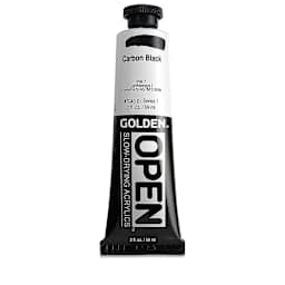 Golden Open Acrylics - Carbon Black, 2 oz Tube