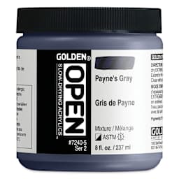 Golden Open Acrylics - Paynes Gray, 8 oz Jar