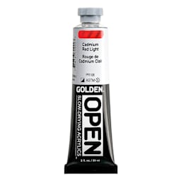 Golden Open Acrylics - Cadmium Red Light, 2 oz Tube