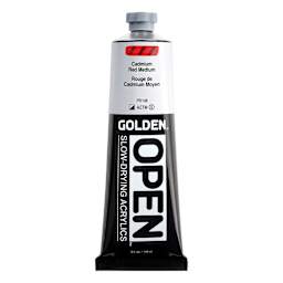 Golden Open Acrylics - Cadmium Red Medium, 5 oz Tube