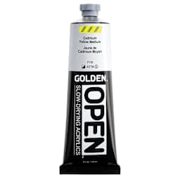 Golden Open Acrylics - Cadmium Yellow Medium, 5 oz Tube