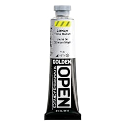 Golden Open Acrylics - Cadmium Yellow Medium, 2 oz Tube