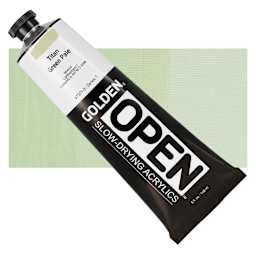 Golden Open Acrylic - Titan Green Pale, 5 oz Tube and swatch