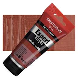 Amsterdam Expert Series Acrylic - Light Oxide Red, 75 ml tube and swatch
