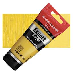 Amsterdam Expert Series Acrylic - Aureoline, 75 ml tube and swatch