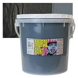 Chroma Acrylic Mural Paint - Blacktop Black, 128 oz jar and swatch