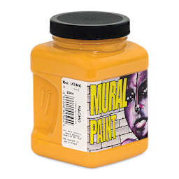 Chroma Acrylic Mural Paint - Nacho, 16 oz Jar side view