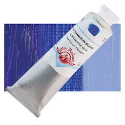 Old Holland New Masters Classic Acrylic Paint - Ultramarine Blue, 60 ml tube and swatch