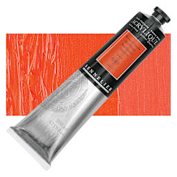 Sennelier Extra-Fine Artist Acrylique - Red Orange, 200 ml tube and swatch