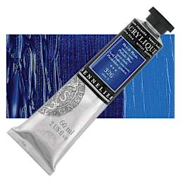 Sennelier Extra-Fine Artist Acrylique - Phthalo Blue (Green Shade), 60 ml tube and swatch