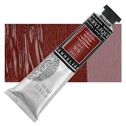 Sennelier Extra-Fine Artist Acrylique - Mars Violet, 60 ml tube and swatch