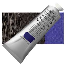 Winsor & Newton Professional Acrylic Paint - Dioxazine Purple, 60 ml tube and swatch