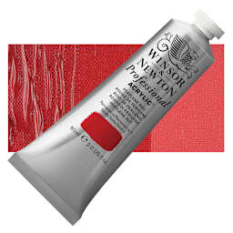 Winsor & Newton Professional Acrylic Paint - Perylene Red, 60 ml tube and swatch