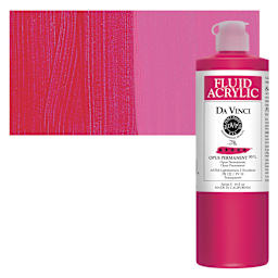 Da Vinci Fluid Acrylic Paint - Opus Permanent, 16 oz bottle and swatch