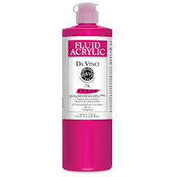 Da Vinci Fluid Acrylics - Quinacridone Magenta, 16 oz bottle