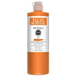 Da Vinci Fluid Acrylics - Cadmium Orange Hue, 16 oz bottle