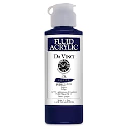 Da Vinci Fluid Acrylics - Indigo, 4 oz bottle