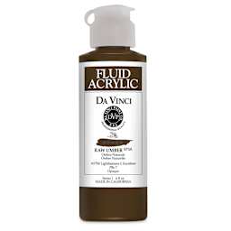 Da Vinci Fluid Acrylics - Raw Umber, 4 oz bottle