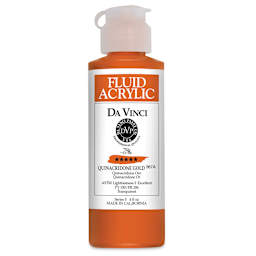Da Vinci Fluid Acrylics - Quinacridone Gold, 4 oz bottle