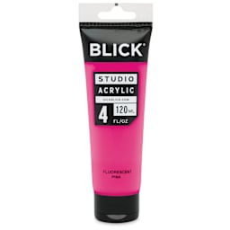 Blick Studio Acrylics - Flourescent Pink, 4 oz tube