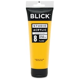 Blick Studio Acrylics - Cadmium Yellow Medium Hue, 8 oz tube