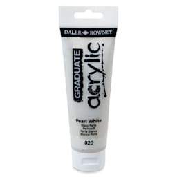 Daler-Rowney Graduate Acrylics - Pearl White, 120 ml tube