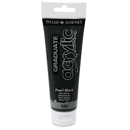 Daler-Rowney Graduate Acrylics - Pearl Black, 120 ml tube