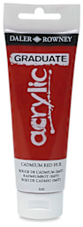 Daler-Rowney Graduate Acrylics - Upright tube of 120 ml Cadmium Red Hue Tube
