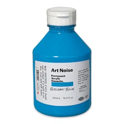 Tri-Art Art Noise Permanent Acrylic Gouache - Bright Blue, 500 ml, Bottle