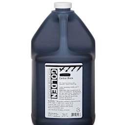 Golden High Flow Acrylics - Carbon Black, 128 oz bottle