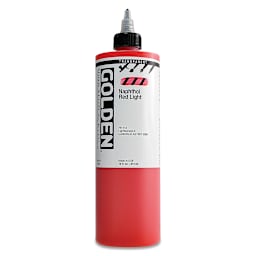 Golden High Flow Acrylics - Transparent Naphthol Red Light, 16 oz bottle