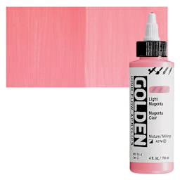 Golden High Flow Acrylics - Light Magenta, 4 oz bottle