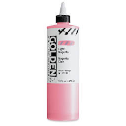 Golden High Flow Acrylics - Light Magenta, 16 oz bottle