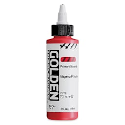 Golden High Flow Acrylics - Primary Magenta, 4 oz bottle