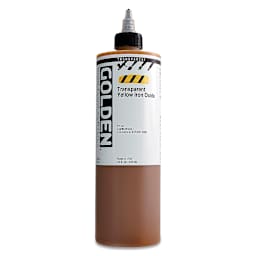 Golden High Flow Acrylics - Transparent Yellow Iron Oxide, 16 oz bottle