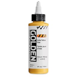 Golden High Flow Acrylics - Indian Yellow Hue, 4 oz bottle