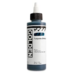 Golden High Flow Acrylics - Turquois (Phthalo), 4 oz bottle
