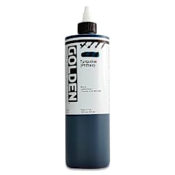 Golden High Flow Acrylics - Turquois (Phthalo), 16 oz bottle