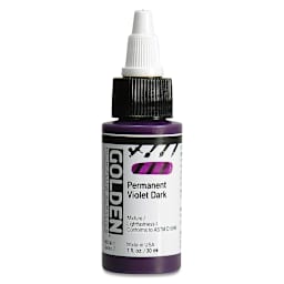 Golden High Flow Acrylics - Permanent Violet Dark, 1 oz bottle