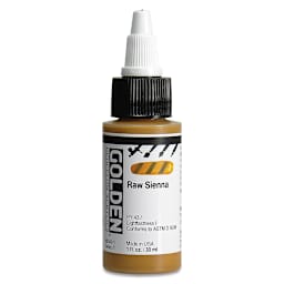 Golden High Flow Acrylics - Raw Sienna, 1 oz bottle