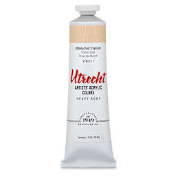 Utrecht Artists' Acrylic Paint - Unbleached Titanium, 2 oz tube