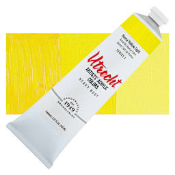 Utrecht Artists' Acrylic Paint - Hansa Yellow Light, 5 oz tube and swatch